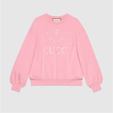 gucci tennis sweatshirt pink|rip off pink gucci sweatshirt.